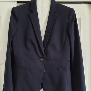 Ann Taylor Full Suit Navy Blue Jacket and Pants